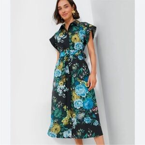 NWT Tuckernuck Chloe dress in black Verdant Floral Small